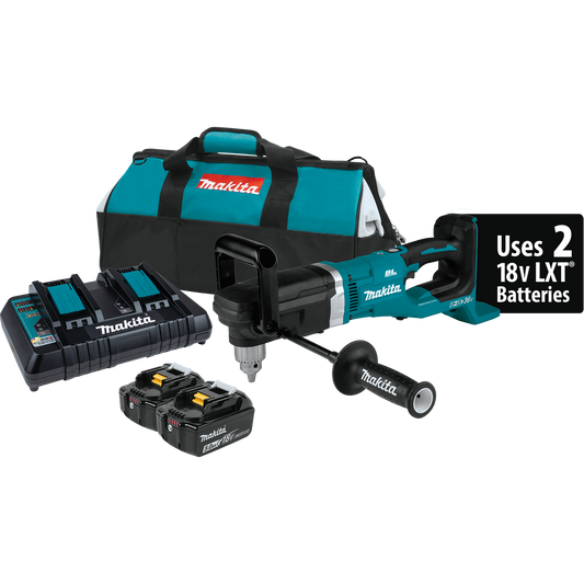 Makita 36 Volt LXT 18 Volt X 2 Right Angle Grinder Drill Kit Factory Serviced