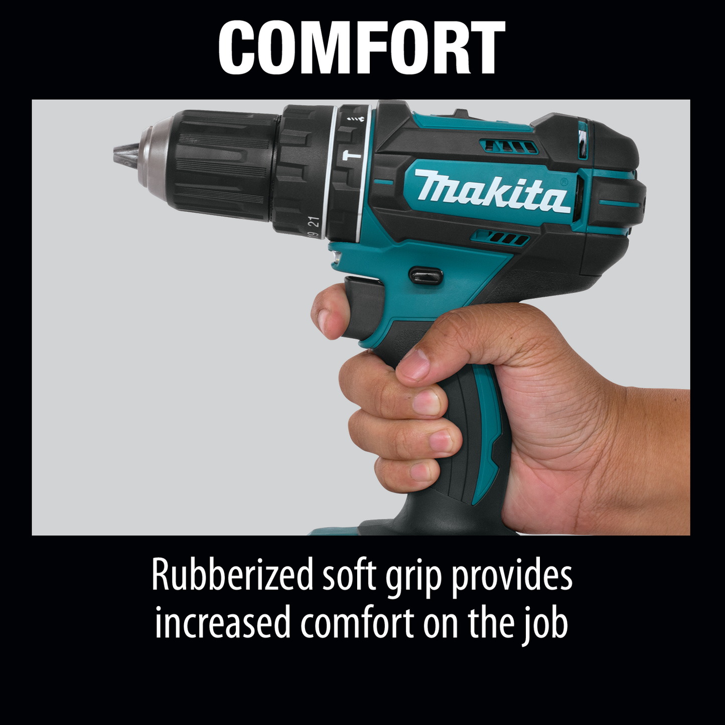 Makita 18 Volt LXT Lithium Ion Compact Cordless 1/2 Inch Hammer Driver Drill Kit (2.0Ah) Factory Serviced