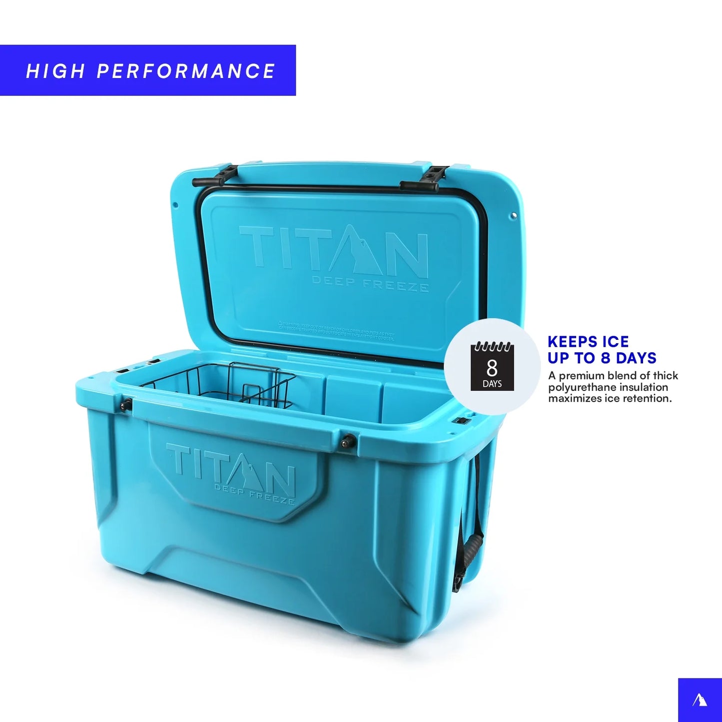 Titan 55 Quart Blue High Performance Cooler