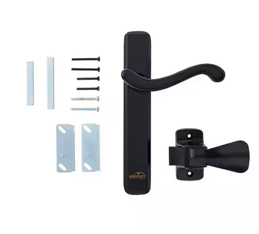 Wright Products Black Bayfield Surface Lever Mount Latch for Screen and Storm Doors Damaged Box