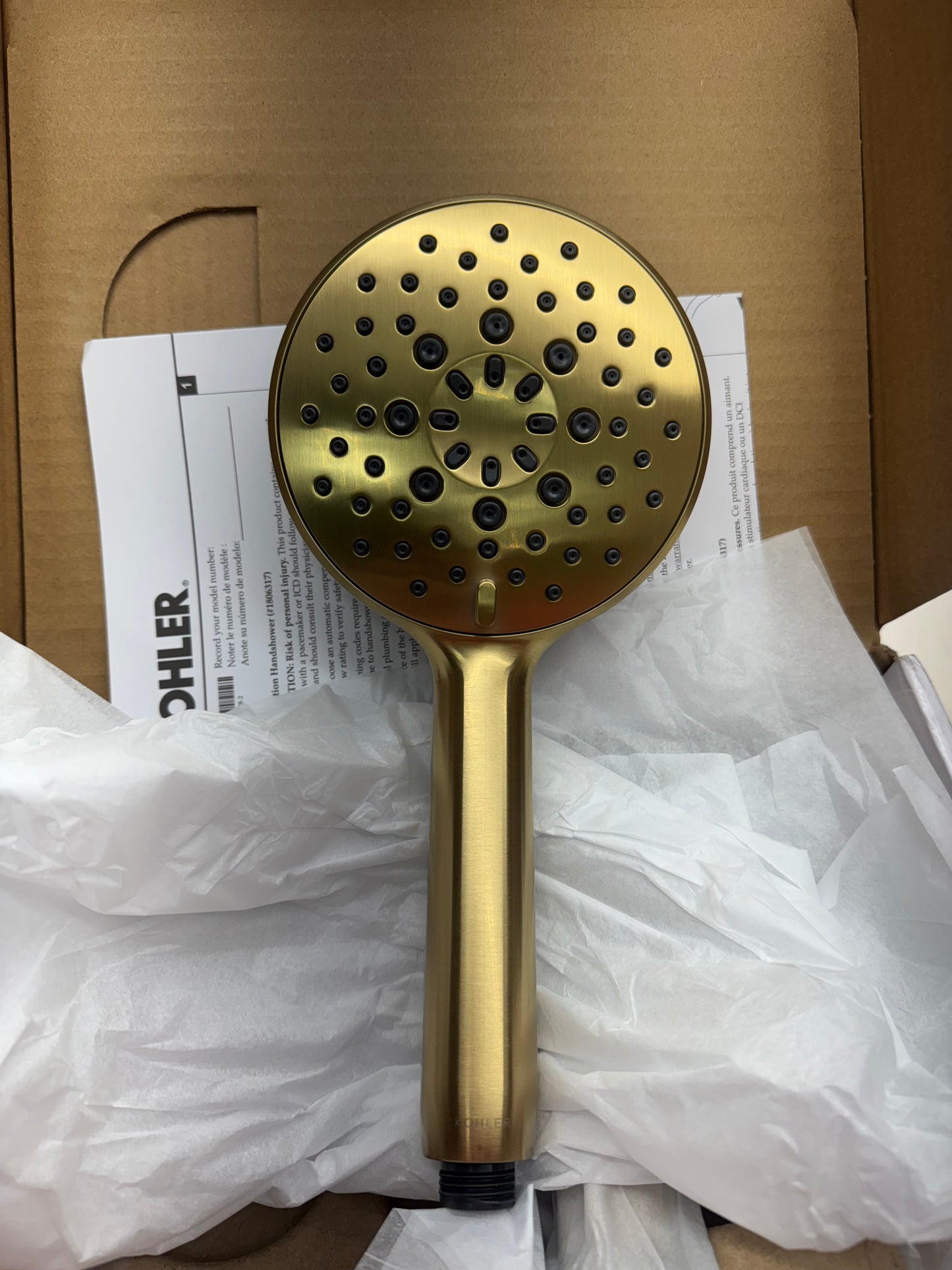 Kohler Assert Modern Brass Multifunction Shower Head Open Box