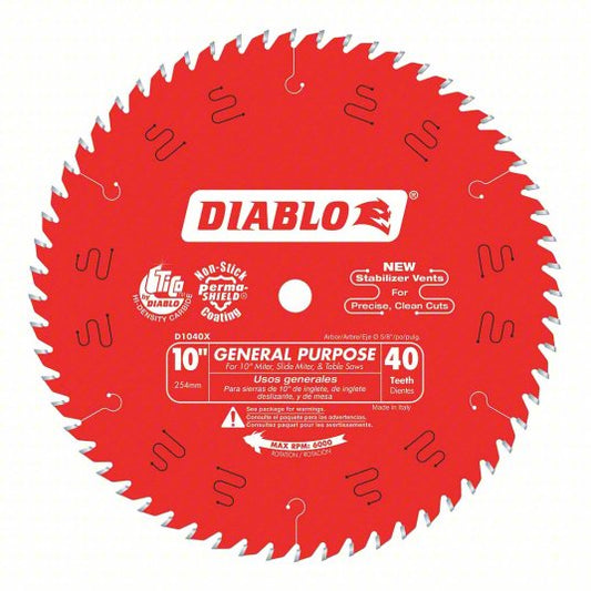 2 pk Diablo 10" x 40 Tooth General Purpose Circular Saw Blade