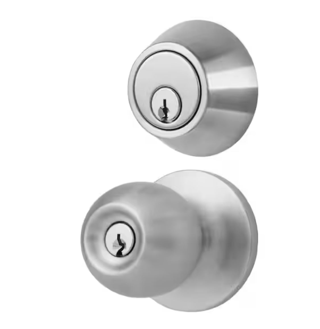 Universal Hardware Universal Hardware Light Duty Commercial ANSI Grade 2 Entry Knob and Deadbolt UL 3-Hr Fire, Keyed Alike Satin Chrome