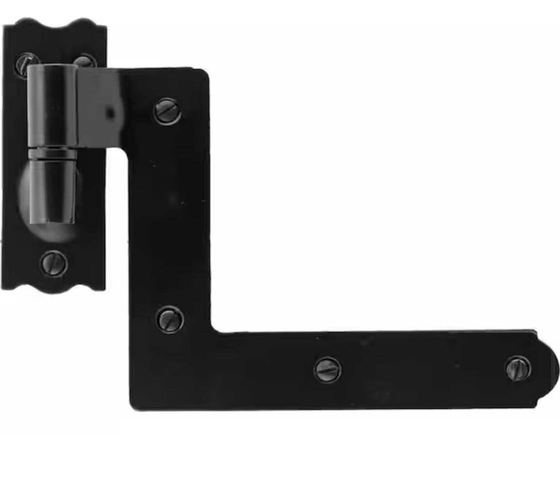 4.25 in. Black Exterior Shutter Hinge for Stone Siding (Set of 4)