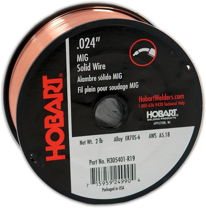 Hobart Carbon Steel Solid Welding Wire 0.024 Inch
