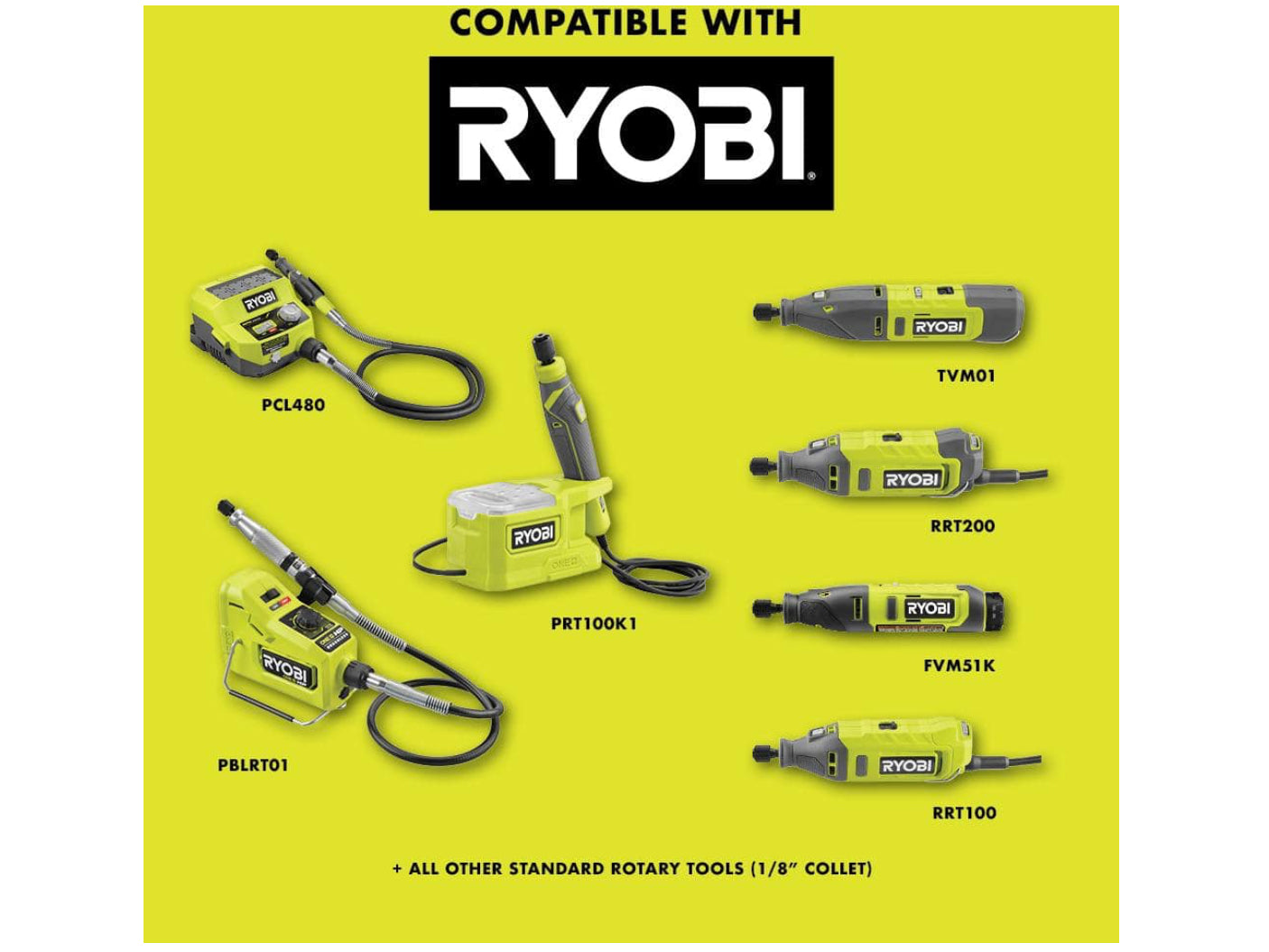 Ryobi Rotary Tool 120-Piece All-Purpose Kit (FOR Wood, Metal and Plastic)