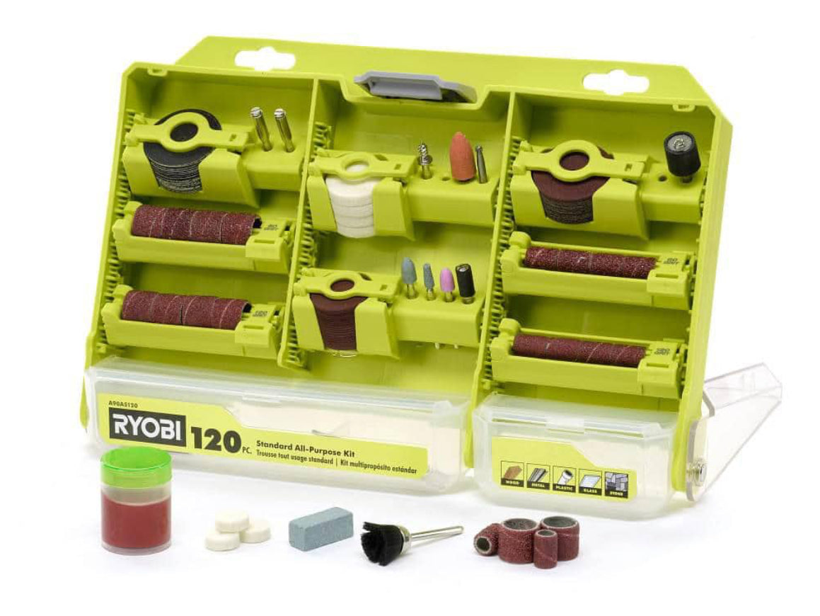 RYOBI Rotary Tool 120-Piece All-Purpose Kit (For Wood, Metal and Plastic)