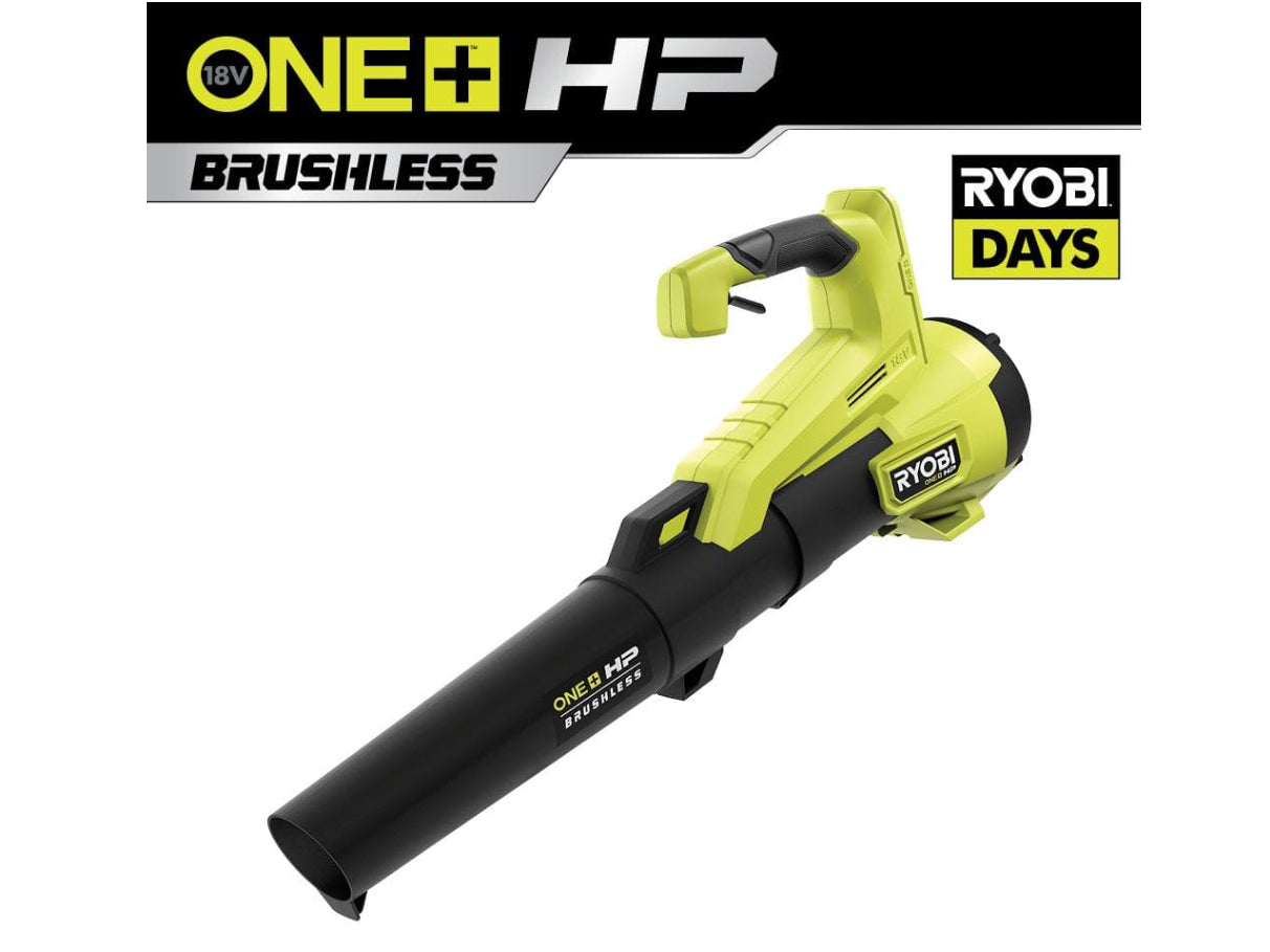 RYOBI ONE+ HP 18V Brushless 110 MPH 350 CFM Cordless Variable-Speed Jet Fan Leaf Blower (Tool Only) - Damaged Box