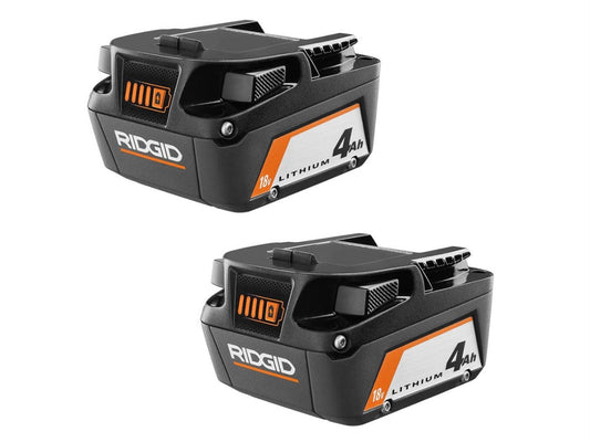 RIDGID 18V Lithium-Ion 4.0 Ah Battery (2-Pack) - NEW