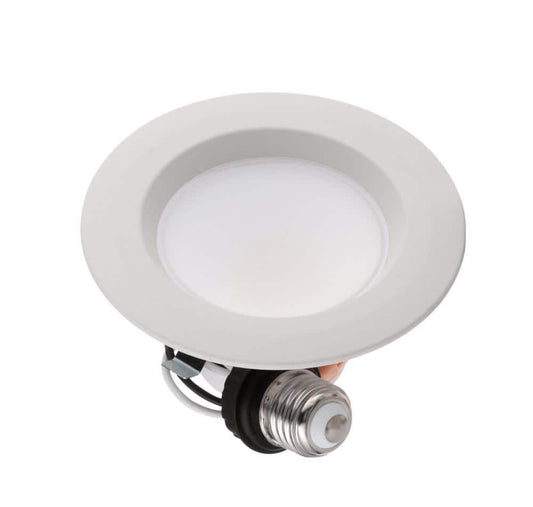 Commercial Electric 4 in. New Construction or Remodel White Dimmable LED Recessed Trim with Adjustable Color Changing Technology Damaged Box