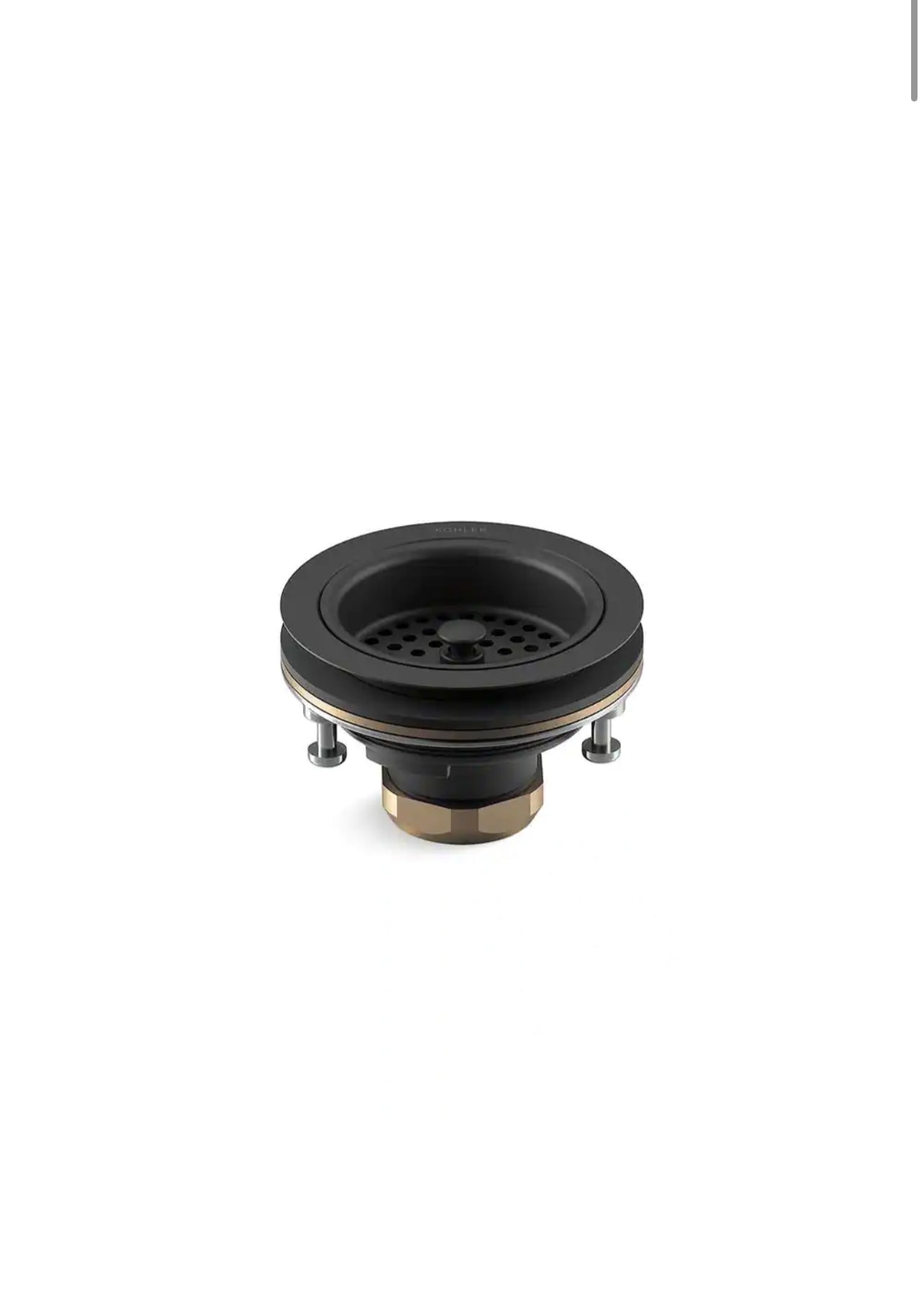 Kohler Duostrainer 4-1/2 in. Sink Strainer in Matte Black