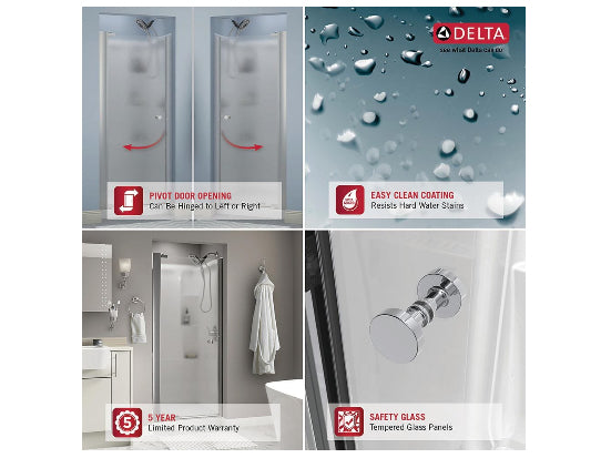 Delta Lyndall 1-9/16 in. Pivoting Shower Door Knobs DAMAGED BOX