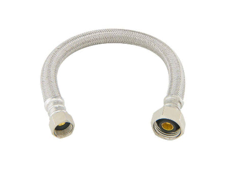 BrassCraft 3/8 in. Flare x 1/2 in. FIP x 12 in. Braided Polymer Faucet Supply Line