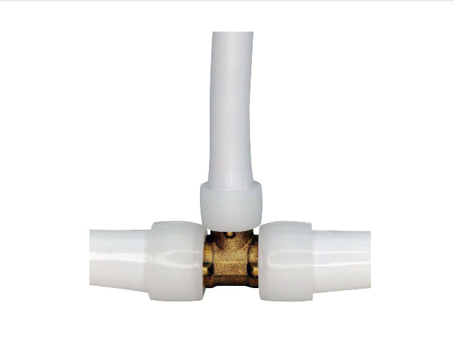 Apollo 3/4 in. x 3/4 in. x 1/2 in. Brass PEX-A Expansion Barb Reducing Tee (5-Pack) DAMAGED BOX