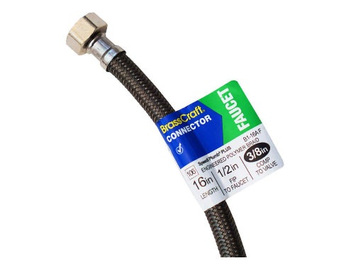 BrassCraft 3/8 in. Compression x 1/2 in. FIP x 16 in. Braided Polymer Faucet Supply Line DAMAGED BOX