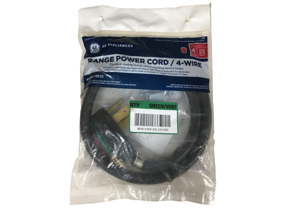 GE Range Cord for Universal for most free-standing electric ranges wit ...