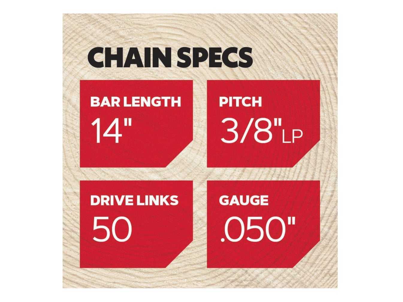 Oregon S50 Chainsaw Chain for 14 in. Bar, Fits Stihl, Remington, McCulloch, Craftsman Homelite and more