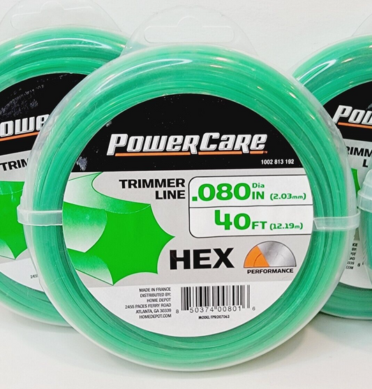 Power Care HEX .080 in x 40 ft Universal Trimmer Line