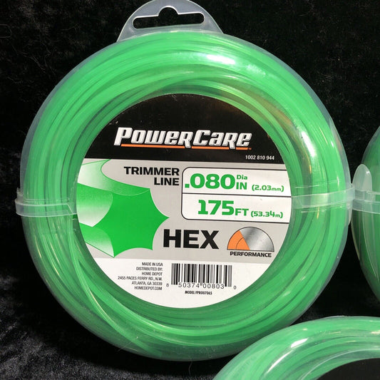 PowerCare Trimmer Line HEX .080 diameter in 175 ft