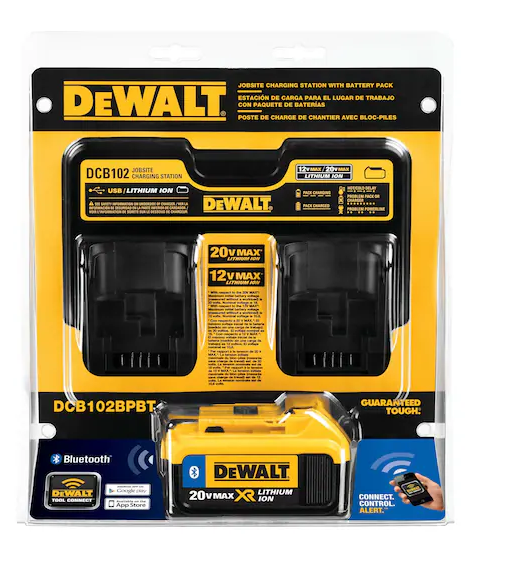 Dewalt Bluetooth Battery and Jobsite  Charging Station Combo Kit