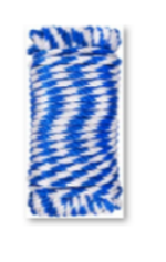 3/8 Inch x 75 Foot Blue And White Color Rope