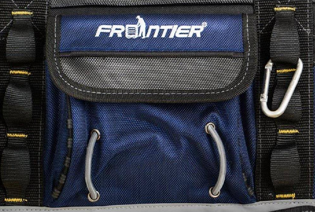 Frontier 19 Inch Zippered Tote Tool Bag in Black and Blue