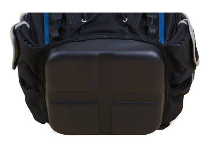 Frontier 10 Inch Open Mouth Heavy Duty Tote Tool Bag in Black and Blue