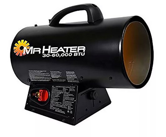 Mr. Heater Portable Outdoor 60,000 BTU Forced Air Propane Shop Heater Factory Serviced