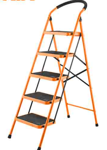 Wokin 150KG Load 5 Step Steel Ladder
