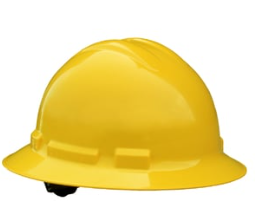 Radians Yellow Full Brim Hard Hat 6 Point Yellow