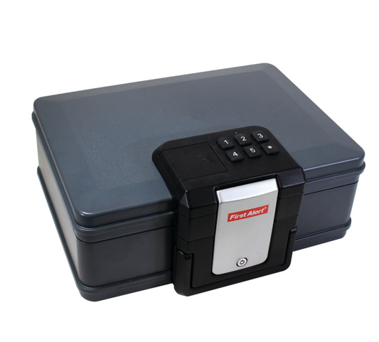 First Alert .59 CU' Waterproof 30 Minute Fire File Box With Digital Lock