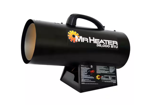 Mr. Heater Forced Air Propane Outdoor Space Heater with Quiet Burner Technology Factory Serviced