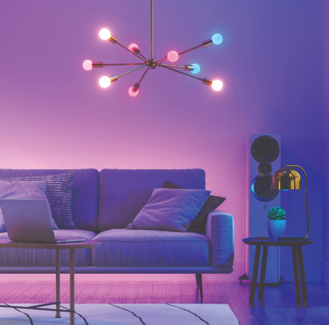 Nanoleaf Smarted By Design Essentials Indoor Matter Enabled 6.56 ft. Plug-In LED Rope Light 100V, A19 LED adjustable White & Color Bulb (2-Pack) Damaged Box