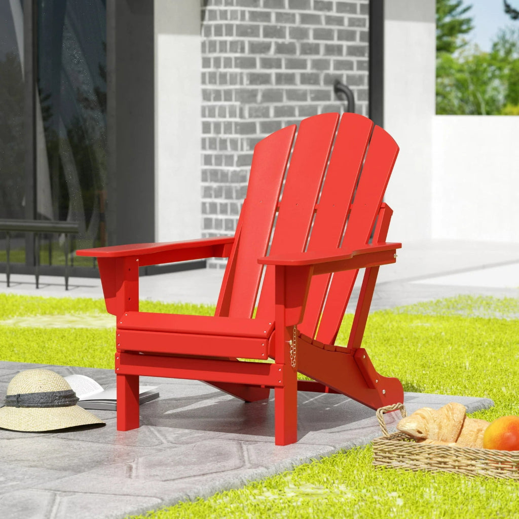 Red Folding Adirondack Chair