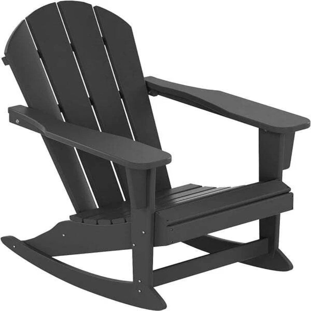 Gray Adirondack Rocking Chair