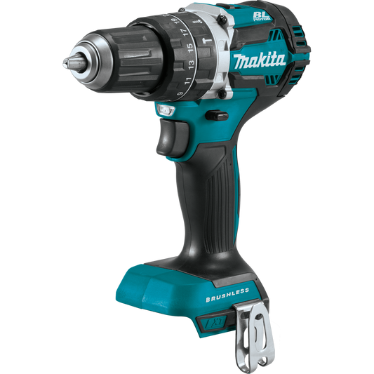 Makita 18 Volt LXT Lithium Ion Compact Brushless Cordless 1/2 Inch Hammer Driver Drill Factory Serviced (Tool Only)