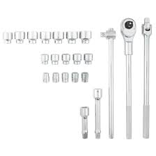 CRAFTSMAN 22-Piece Standard (SAE) and Metric Polished Chrome Mechanics Tool Set