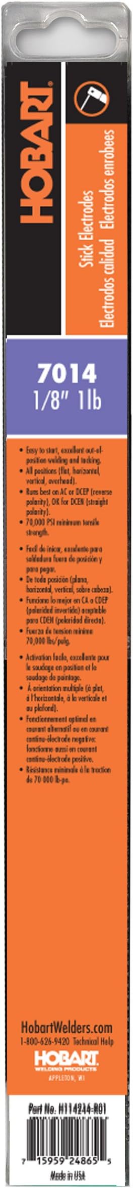 Hobart Electrode Welding Stick 1/8 Inch