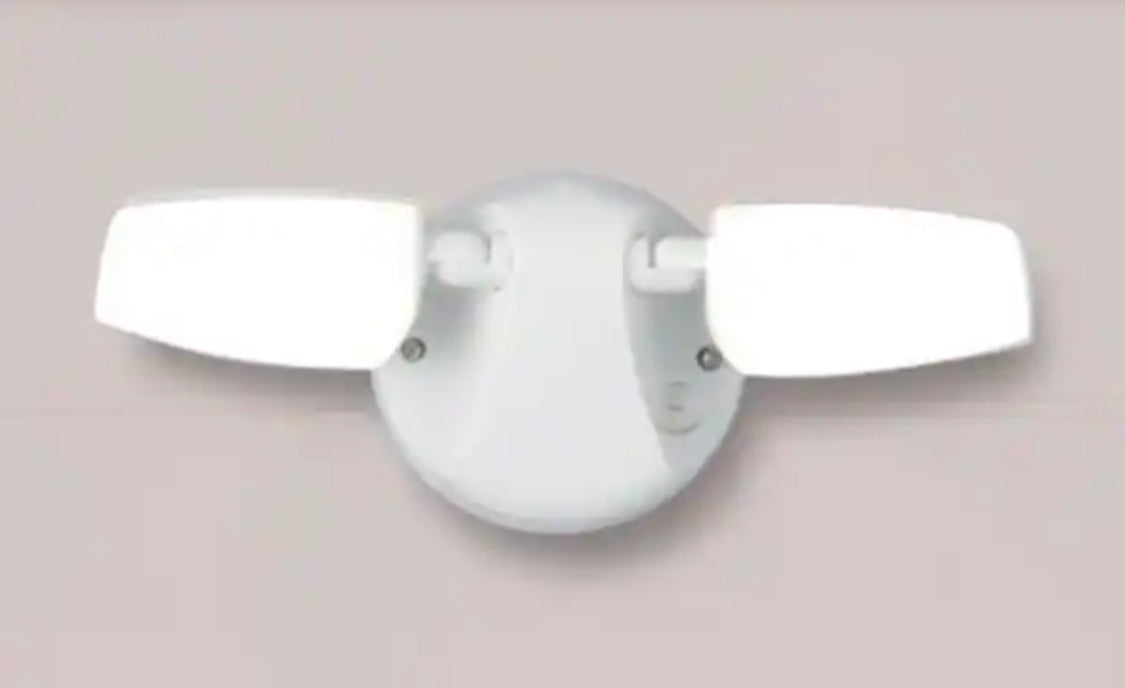 Halo FT 60-Watt 180° White Outdoor Integrated LED Flood Light with Adjustable Lamp Head - Damaged Box