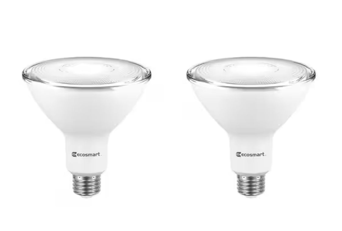 EcoSmart 120-Watt Equivalent PAR38 Dimmable Flood LED Light Bulb Daylight (2-Pack) - Damaged Box