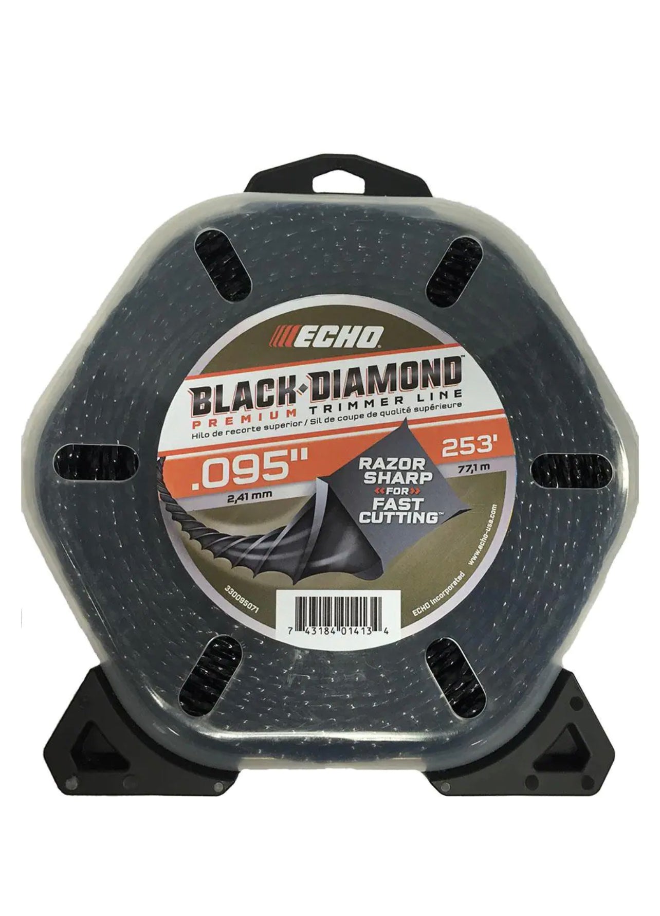 Echo .095" Black Diamond Trimmer Line (253 ft.) Large Clam New