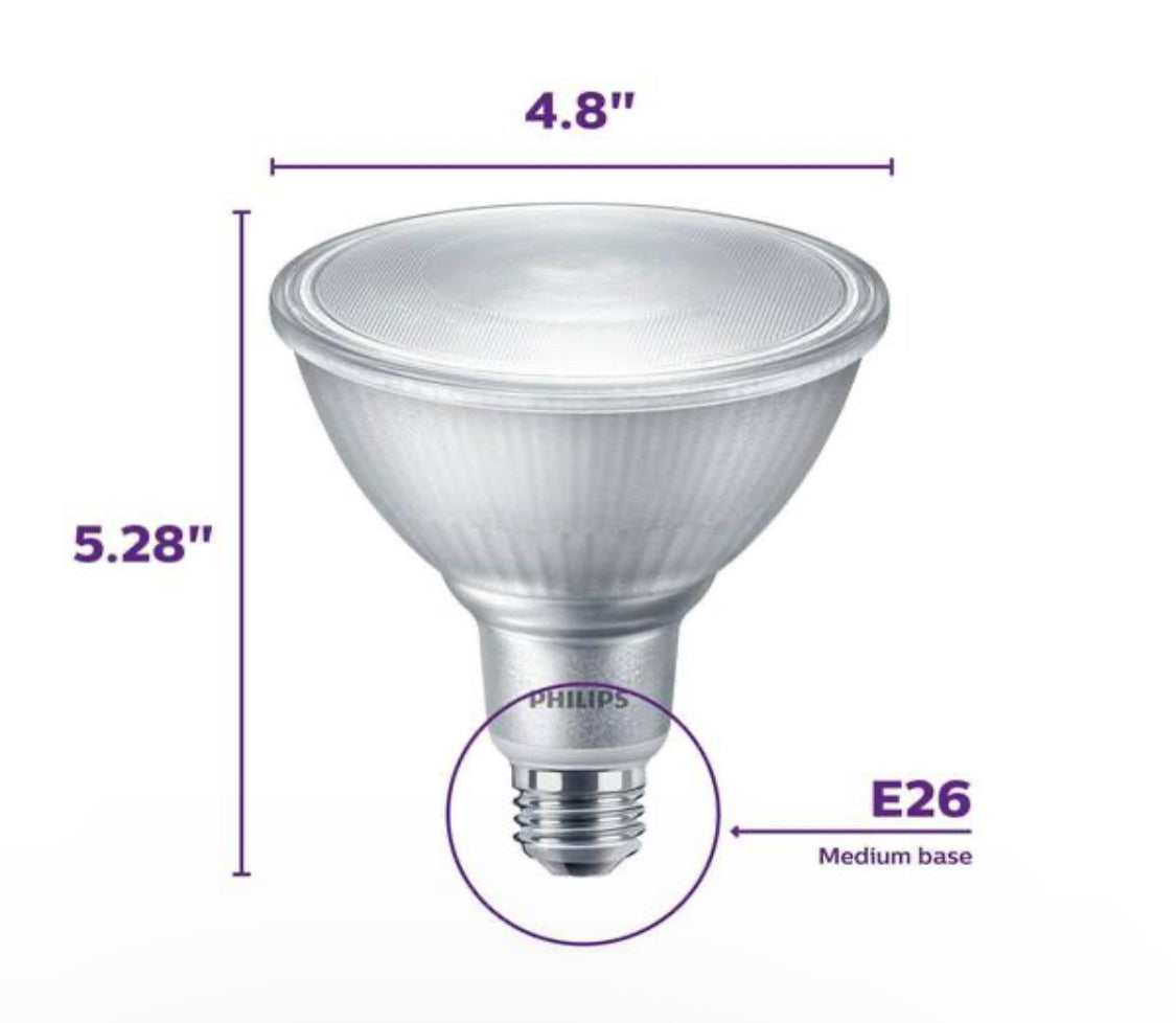 Philips 250 Watt Equivalent PAR38 Dimmable High Lumen LED Flood Light Bulb Bright White 5000K Damaged Box