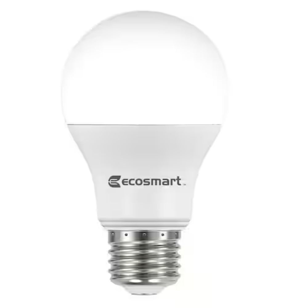 EcoSmart 60-Watt Equivalent A19 Non-Dimmable LED Light Bulb Daylight 5000 (1-Pack)