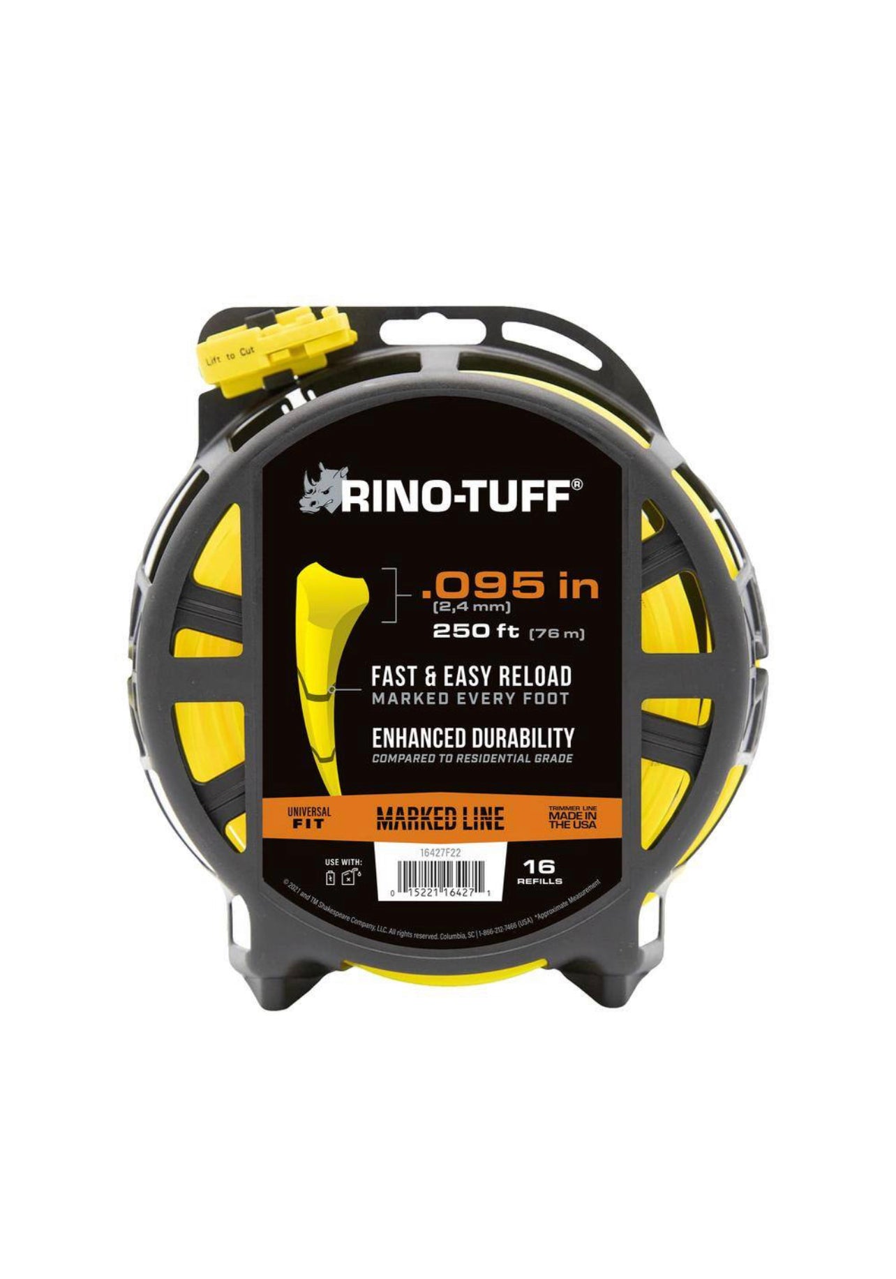 Rhino Tuff Universal Fit .095 in. x 250 ft. Pro Marked Replacement Line for Gas and Select Cordless String Grass Trimmer/Lawn Edger