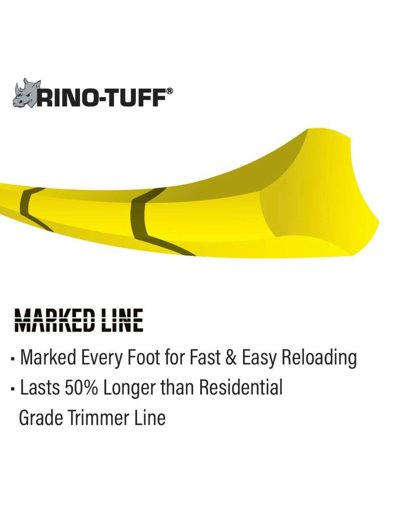 Rhino Tuff Universal Fit .095 in. x 250 ft. Pro Marked Replacement Line for Gas and Select Cordless String Grass Trimmer/Lawn Edger