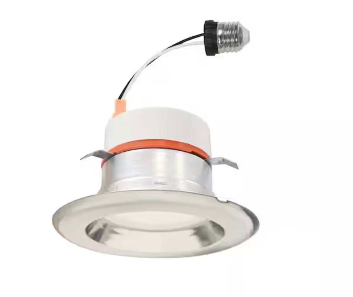 Commercial Electric 4 in. Selectable Integrated LED Recessed Retrofit Interchangeable Trim - Damaged Box