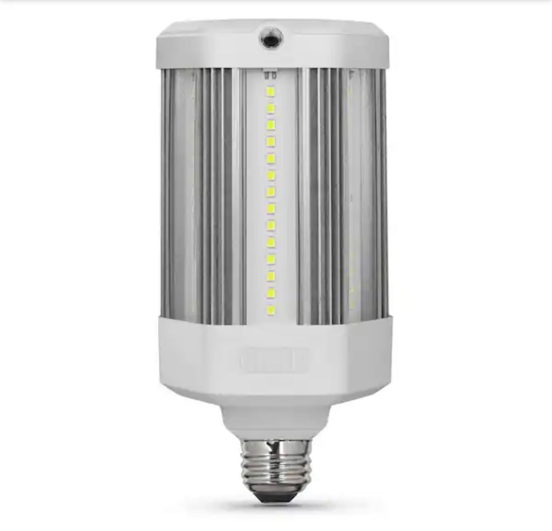 Feit Electric 300W Equivalent Corn Cob Motion Activated & Dusk To Dawn High Lumen HID Utility LED Light Bulb Daylight 5000K (1-Bulb) - Damaged Box