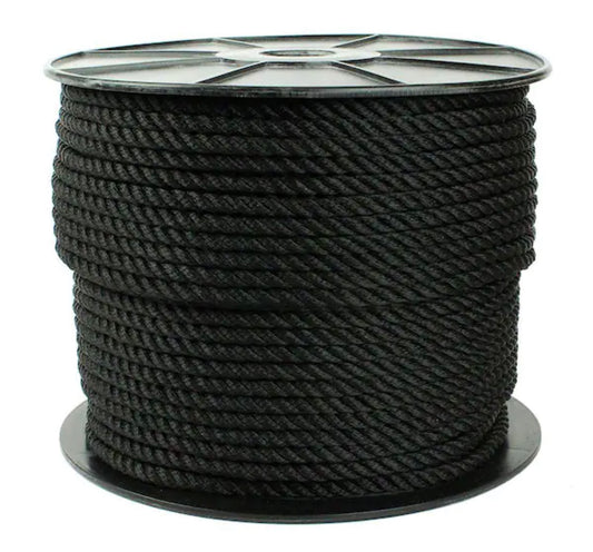 Everbilt 1/2 in. x 300 ft. Nylon Twist Rope, Black