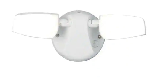Halo FT 60-Watt 180° White Outdoor Integrated LED Flood Light with Dusk to Dawn - Damaged Box