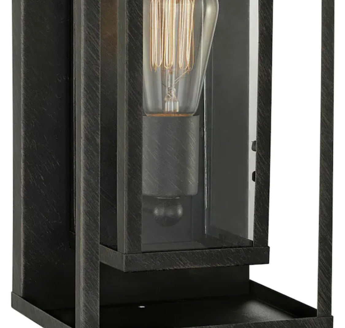 Globe Electric Montague Dark Bronze Rustic Outdoor 1-Light Wall Sconce - Damaged Box